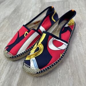 Respoke Espadrilles Size 38 handmade from designer silk Scarf